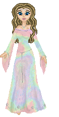 Rainbow dress...Mithlond elves don't usually dress in these colors but Nunilwen was just fooling around -Starweaver
